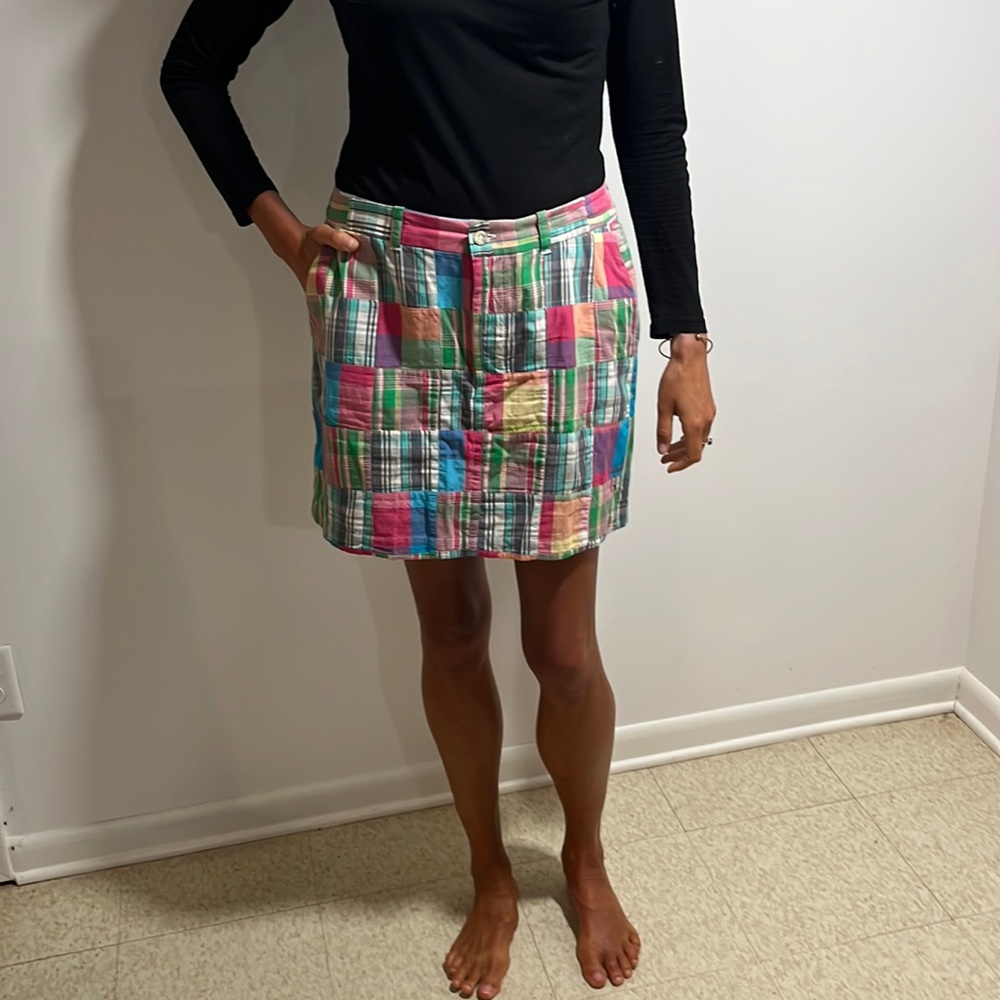 Madras mini skirt